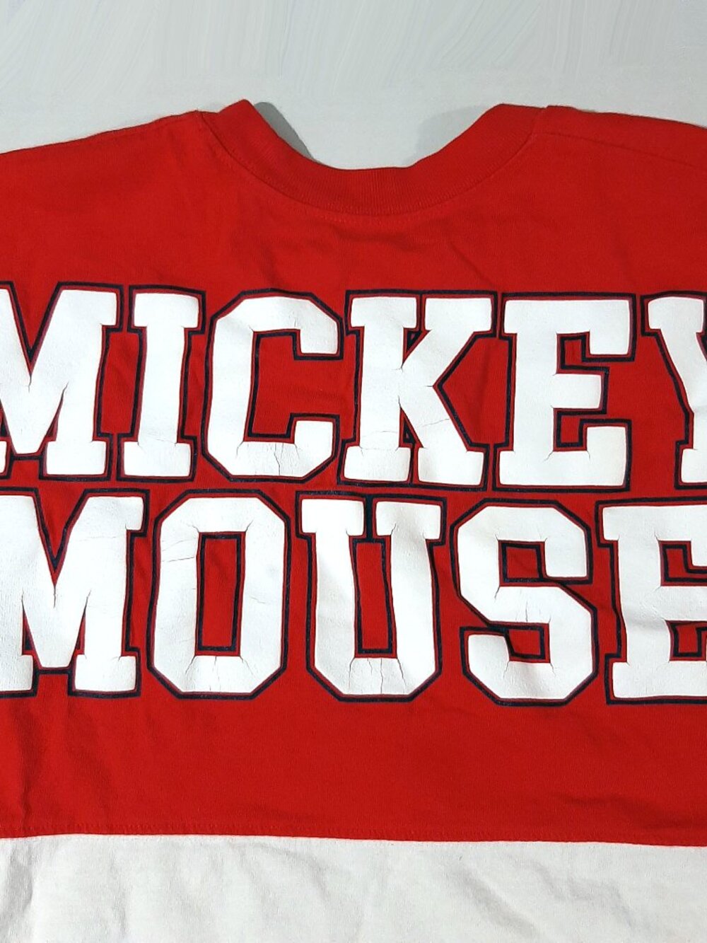 vintage Disney Mickey Mouse Spirit Jersey adult large red gold graphic spellout - Picture 6 of 10